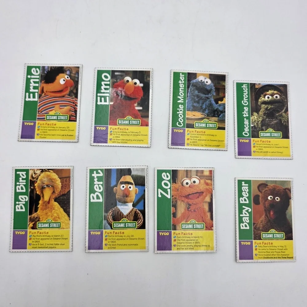 1997 Tyco Preschool ~ 30th Anniversary Sesame Street ~ Set of 8 PVC figures